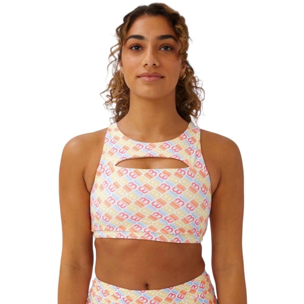 Cotton On NWT‎ Womens Size S Smoothing Cut Out Vestlette Activewear Crop Top - Picture 2 of 7